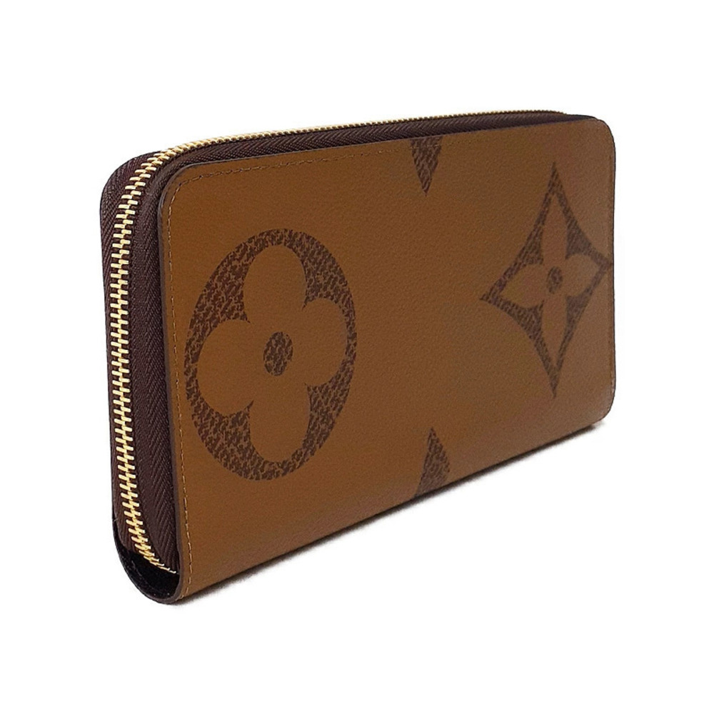 Louis Vuitton Long Wallet Giant Round Zippy Zipper Reverse Monogram